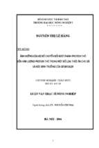 ảnh hưởng của hệ số chuyển đổi nitơ thành protein thô đến hàm lượng protein thô trong một số loại thức ăn cho gà và sức sinh trưởng của gà broiler