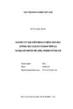 Nghiên cứu đặc điểm bệnh lý bệnh đơn bào đường máu leucocytozoon trên gà tại địa bàn huyện mê linh, thành phố hà nội  