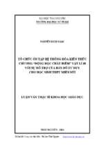 Tổ chức ôn tập hệ thống hóa kiến thức chương động học chất điểm vật lý 10 với sự hỗ trợ của bản đồ tư duy cho học sinh trung học phổ thông miền núi