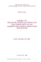 Nghiên cứu một số yếu tố rồi loạn đông cầm máu ở bệnh nhân xơ gan tại bệnh viện đa khoa trung ương thái nguyên