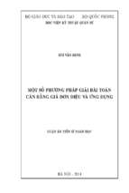 Một số phương pháp giải bài toán cân bằng giả đơn điệu và ứng dụng