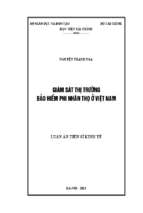 Giám sát thị trường bảo hiểm phi nhân thọ ở việt nam