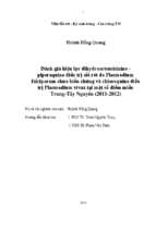 đánh giá hiệu lực dihydroartemisinine piperaquine điều trị sốt rét do plasmodium falciparum chưa biến chứng và chloroquine điều trị plasmodium vivax tại một số điểm miền trung tây nguyên 2011 2012