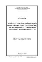 Nghiên cứu tình hình nhiễm giun tròn đường tiêu hóa ở chó tại tỉnh phú thọ đặc điểm bệnh lý và lâm sàng bệnh do giun đũa toxocara canis gây ra