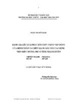 đánh giá kết quả phục hồi chức năng vận động của bệnh nhân tai biến mạch máu não tại bệnh viện điều dưỡng phcn tỉnh thái nguyên