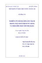 Nghiên cứu độ bão hòa oxy mạch trong chẩn đoán bệnh tủy răng và theo dõi chấn thương răng