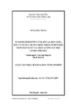 So sánh ảnh hưởng của bột lá keo giậu bột cỏ stylo trong khẩu phần ăn đến khả năng sản xuất và chất lượng gà thiệt lương phượng