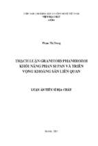 Thạch luận granitoid phanerozoi khối nâng phan si pan và triển vọng khoáng sản liên quan