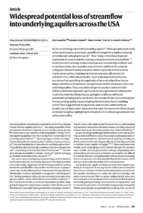 Widespread potential loss of streamflow into underlying aquifers across the usa