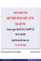 Giới thiệu về đa thức tutte của đồ thị