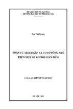 Toán tử tích phân và cơ sở sóng nhỏ trên một số không gian hàm