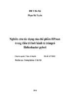 Nghiên cứu tác dụng của chế phẩm hpmax trong điều tri loét hành tá tràng có helicobacter pylori