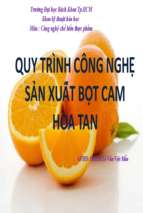 Quy trình công nghệ sản xuất bột cam hòa tan.pptx