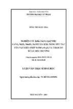 Nghiên cứu khả năng hấp thụ cr vi mn ii đánh giá khả năng xúc tác của vật liệu oxit nano y fe2o3 và thăm dò xử lý môi trường