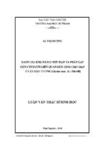 đánh giá khả năng chịu hạn và phân lập gen cystatin liên quan đến tính chịu hạn ở cây đậu tương