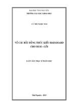 Về các bất đẳng thức kiểu hadamard cho hàm r lồi