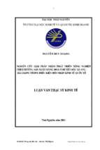 Nghiên cứu giải pháp nhằm phát triển nông nghiệp theo hướng sản xuất hàng hóa ở huyện bắc quang hà giang trong điều kiện hội nhập kinh tế quốc tế