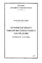 Các phương thức giải quyết tranh chấp kinh tế hiện nay ở nước ta và xu thế lựa chọn