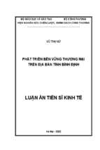 Phát triển bền vững thương mại trên địa bàn tỉnh bình định