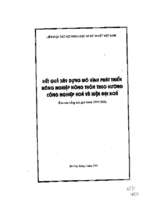 Chuyên đề kết quả xây dựng mô hình phát triển nông nghiệp nông thôn theo hướng công nghiệp hoá và hiện đại hoá