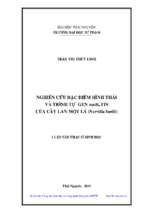 Nghiên cứu đặc điểm hình thái và trình tự gen matk its của cây lan một lá nervilia fordii