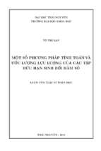 Một số phương pháp tính toán và ước lượng lực lượng của các tập hữu hạn sinh bởi hàm số