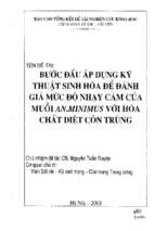 Bước đầu áp dụng kỹ thuật sinh hoá để đánh giá mức độ nhạy cảm của muỗi an minus với hoá chất diệt côn trùng