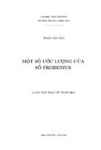 Một số ước lượng của số frobenius