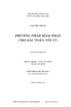 Phương pháp hàm phạt cho bài toán tối ưu