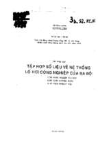 Tập hợp số liệu về hệ thống lò hơi công nghiệp của ba bộ nông nghiệp và công nghiệp thực phẩm công nghiệp nhẹ công nghiệp nặng