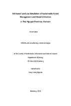 Gis based land use simulation of sustainable forest management and wood utilization in thai nguyen province vietnam