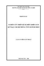 Nghiên cứu thiết kế bộ điều khiển bán quỹ đạo cho hệ thống twin rotor mimo