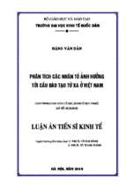 Phân tích các nhân tố ảnh hưởng tới cầu đào tạo từ xa tại việt nam