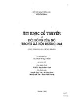 âm nhạc cổ truyền và đời sống của nó trong xã hội đương đại