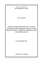 đánh giá sự phát triển tinh thần vận động của trẻ dưới 2 tuổi có mẹ được bổ sung vi chất dinh dưỡng trước và trong quá trình mang thai tại tỉnh thái nguyên