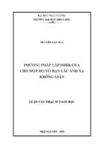 Phương pháp lặp ishikawa cho một họ vô hạn các ánh xạ không giãn