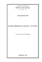 đa thức bernoulli và tâm số k l lũy thừa