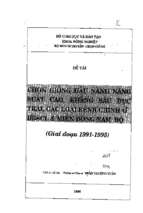 Chọn giống đậu nành năng suất cao kháng sâu đục trái các loại bệnh chính ở đồng bằng sông cửu long và miền đông nam bộ giai đoạn 1991 1995