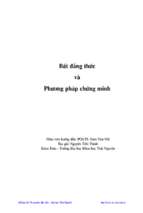 Bất đẳng thức và phương pháp chứng minh