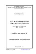 Quản trị quan hệ khách hàng tại bưu điện tỉnh thái nguyên