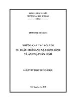 Những cản trở đối với sự thác triển ánh xạ chỉnh hình và ánh xạ phân hình