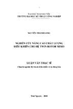 Nghiên cứu nâng cao chất lượng điều khiển cho hệ twin rotor mimo