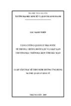 Tăng cường quản lý nhà nước về phòng chống buôn lậu và gian lận thương mại trên địa bàn tỉnh bắc kạn