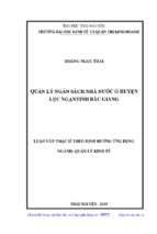 Quản lý ngân sách nhà nước ở huyện lục ngạn tỉnh bắc giang