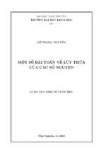 Một số bài toán về lũy thừa của các số nguyên