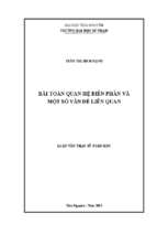 Bài toán quan hệ biến phân và một số vấn đề liên quan