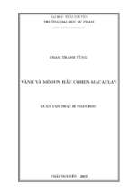 Vành và môđun hầu cohen macaulay