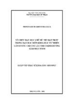 Tổ chức dạy học chủ đề hệ mặt trời trong dạy học môn khoa học tự nhiên lớp 8 nước cộng hòa dân chủ nhân dân lào theo định hướng giáo dục stem