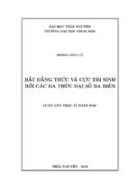 Bất đẳng thức và cực trị sinh bởi các đa thức đại số ba biến