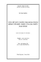 Vấn đề duy nhất cho hàm phân hình vớ điều kiện của đa thức đạo hàm